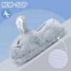 WateLves Toddler Slippers Unisex-Child Full Wrapped Bedroom Slipper Boys Girls Comfortable Winter House Shoes(Toddler/Little Kid/Big Kid)(Grey Bunny)