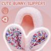 WateLves Toddler Slippers Unisex-Child Full Wrapped Bedroom Slipper Boys Girls Comfortable Winter House Shoes(Toddler/Little Kid/Big Kid)(Pink Bunny)