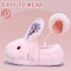WateLves Toddler Slippers Unisex-Child Full Wrapped Bedroom Slipper Boys Girls Comfortable Winter House Shoes(Toddler/Little Kid/Big Kid)(Pink Bunny)