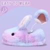 WateLves Toddler Slippers Unisex-Child Full Wrapped Bedroom Slipper Boys Girls Comfortable Winter House Shoes(Toddler/Little Kid/Big Kid)(Tie-dye Bunny)