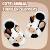 WateLves Toddler Slippers Unisex-Child Full Wrapped Bedroom Slipper Boys Girls Comfortable Winter House Shoes(Toddler/Little Kid/Big Kid)(White Cow)