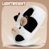 WateLves Toddler Slippers Unisex-Child Full Wrapped Bedroom Slipper Boys Girls Comfortable Winter House Shoes(Toddler/Little Kid/Big Kid)(White Cow)