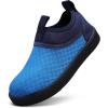 WateLves Toddler Water Shoes Kids Boys and Girls – Quick-Dry Multi-Purpose Casual Water Sneakers Slip On with Drainage Holes for Swim Walking Beach Vacation Essentials(Blue)