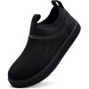 WateLves Toddler Water Shoes Kids Boys and Girls – Quick-Dry Multi-Purpose Casual Water Sneakers Slip On with Drainage Holes for Swim Walking Beach Vacation Essentials(Black)
