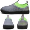 WateLves Toddler Water Shoes Kids Boys and Girls – Quick-Dry Multi-Purpose Casual Water Sneakers Slip On with Drainage Holes for Swim Walking Beach Vacation Essentials(Gray/Green)