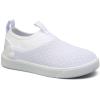 WateLves Toddler Water Shoes Kids Boys and Girls – Quick-Dry Multi-Purpose Casual Water Sneakers Slip On with Drainage Holes for Swim Walking Beach Vacation Essentials(White)