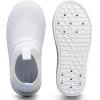 WateLves Toddler Water Shoes Kids Boys and Girls – Quick-Dry Multi-Purpose Casual Water Sneakers Slip On with Drainage Holes for Swim Walking Beach Vacation Essentials(White)
