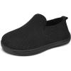 WateLves Wide Toddler Barefoot Shoes Little Boys Girls Slip On Shoes Quick Dry Lightweight Breathable Walking Shoes(Black)