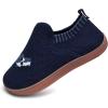 WateLves Wide Toddler Barefoot Shoes Little Boys Girls Slip On Shoes Quick Dry Lightweight Breathable Walking Shoes(Dark Blue Shark)