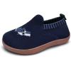WateLves Wide Toddler Barefoot Shoes Little Boys Girls Slip On Shoes Quick Dry Lightweight Breathable Walking Shoes(Dark Blue Shark)