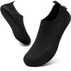 WateLves Womens Barefoot Water Shoes Travel House Slippers for Indoor and Outdoor Aqua Socks for Beach Swim Surf Yoga Dancing Camping Must Haves(Shiny/Black)
