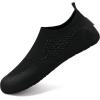 WateLves Womens Barefoot Water Shoes Travel House Slippers for Indoor and Outdoor Aqua Socks for Beach Swim Surf Yoga Dancing Camping Must Haves(Shiny/Black)