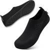 WateLves Womens Barefoot Water Shoes Travel House Slippers for Indoor and Outdoor Aqua Socks for Beach Swim Surf Yoga Dancing Camping Must Haves(Shiny/Black)