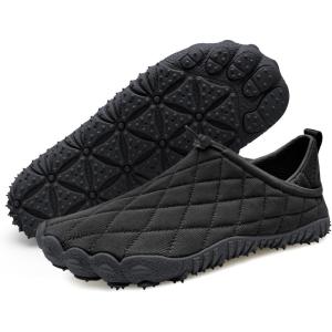 WateLves Barefoot Water Shoes Women Men Breathable Wide Toe Slip On Beach Walking Shoes Comfortable Travel Minimalist Zero Drop Sneakers(Black)