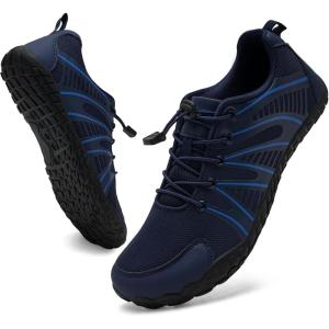 WateLves Barefoot Water Shoes Women Men Breathable Wide Width Toe Box Beach Walking Shoes Comfortable Slip On Minimalist Sneakers for Travel Hiking(B-blue)