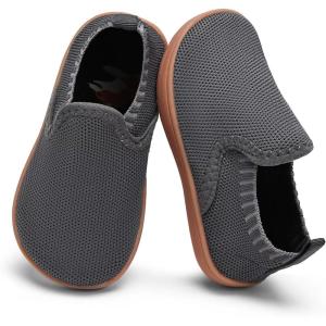 WateLves Wide Toddler Barefoot Shoes Little Boys Girls Slip On Shoes Quick Dry Lightweight Breathable Walking Shoes(Dark Gray)