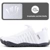 WateLves Barefoot Water Shoes Women Men Minimalist Walking Hiking Shoes Comfortable Sneakers for Trekking | Trail Running | Climbing(White-dark Gray)