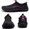 WateLves Water Shoes Womens Mens Multi-Purpose Barefoot Shoes Beach Swim Yoga Aqua Socks with Adjustable Buckle Thick Sole for Indoor Outdoor(Black Pink)