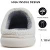 WateLves Women’s Pillow Warm Memory Foam Slippers Comfortable Cute House Shoes Lightweight Fuzzy Christmas Slippers(Black White Chessboard)