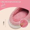 WateLves Women’s Pillow Warm Memory Foam Slippers Comfortable Cute House Shoes Lightweight Fuzzy Christmas Slippers(Customization-strawberry Powder)
