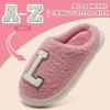 WateLves Women’s Pillow Warm Memory Foam Slippers Comfortable Cute House Shoes Lightweight Fuzzy Christmas Slippers(Customization-strawberry Powder)
