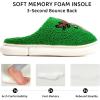 WateLves Women’s Pillow Warm Memory Foam Slippers Comfortable Cute House Shoes Lightweight Fuzzy Christmas Slippers(Santa Claus)