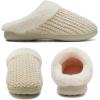 WateLves Women’s Slippers Comfort Memory Foam House Slippers Plush Lining Bedroom Shoes for Indoor & Outdoor(Beige)