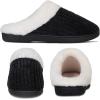 WateLves Women’s Slippers Comfort Memory Foam House Slippers Plush Lining Bedroom Shoes for Indoor & Outdoor(Black)