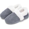 WateLves Women’s Slippers Comfort Memory Foam House Slippers Plush Lining Bedroom Shoes for Indoor & Outdoor(Closed Back/Dark Gray)