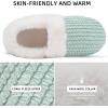 WateLves Women’s Slippers Comfort Memory Foam House Slippers Plush Lining Bedroom Shoes for Indoor & Outdoor(Closed Back/Green)