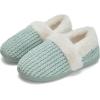 WateLves Women’s Slippers Comfort Memory Foam House Slippers Plush Lining Bedroom Shoes for Indoor & Outdoor(Closed Back/Green)