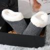 WateLves Women’s Slippers Comfort Memory Foam House Slippers Plush Lining Bedroom Shoes for Indoor & Outdoor(Deep Gray)