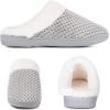 WateLves Women’s Slippers Comfort Memory Foam House Slippers Plush Lining Bedroom Shoes for Indoor & Outdoor(Grey)