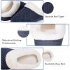 WateLves Women’s Slippers Comfort Memory Foam House Slippers Plush Lining Bedroom Shoes for Indoor & Outdoor(Navy Blue)