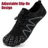 Water Shoes for Men Barefoot Quick-Dry Aqua Sock Outdoor Athletic Sport Shoes for Kayaking, Boating, Hiking, Surfing, Walking(B-black)
