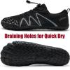 Water Shoes for Men Barefoot Quick-Dry Aqua Sock Outdoor Athletic Sport Shoes for Kayaking, Boating, Hiking, Surfing, Walking(B-black)
