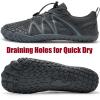 Water Shoes for Men Barefoot Quick-Dry Aqua Sock Outdoor Athletic Sport Shoes for Kayaking, Boating, Hiking, Surfing, Walking(B-dark Grey)