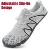 Water Shoes for Men Barefoot Quick-Dry Aqua Sock Outdoor Athletic Sport Shoes for Kayaking, Boating, Hiking, Surfing, Walking(B-white)