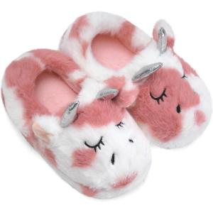 WateLves Toddler Slippers Unisex-Child Full Wrapped Bedroom Slipper Boys Girls Comfortable Winter House Shoes(Toddler/Little Kid/Big Kid)(Tie-dye Cow)