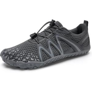 Water Shoes for Men Barefoot Quick-Dry Aqua Sock Outdoor Athletic Sport Shoes for Kayaking, Boating, Hiking, Surfing, Walking(B-dark Grey)
