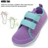 WateLves Toddler Little Kid Wide Barefoot The First Walking Shoes Girls Boys Breathable Lightweight Splay Naturally Minimalist Sneakers(Yulin,24) Purple