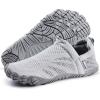 WateLves Water Shoes for Men Women – Comfortable Lightweight Durable Barefoot Shoes for Beach Swim Pool Yoga Boating Water Aerobics(Light Gray)