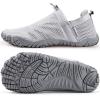 WateLves Water Shoes for Men Women – Comfortable Lightweight Durable Barefoot Shoes for Beach Swim Pool Yoga Boating Water Aerobics(Light Gray)