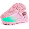 WateLves Water Shoes for Men Women – Comfortable Lightweight Durable Barefoot Shoes for Beach Swim Pool Yoga Boating Water Aerobics(Pink Green)