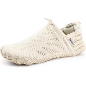 WateLves Water Shoes for Men Women – Comfortable Lightweight Durable Barefoot Shoes for Beach Swim Pool Yoga Boating Water Aerobics(Apricot)