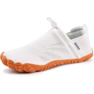 WateLves Water Shoes for Men Women – Comfortable Lightweight Durable Barefoot Shoes for Beach Swim Pool Yoga Boating Water Aerobics(White)