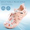 WateLves Toddler/Little/Big/Kid Water Shoes Wide Barefoot Aqua Athletic Sneakers Girls Boys Hiking Beach Swim Fast Dry Shoes Built-in Heel Grips(Axolotl)
