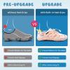 WateLves Toddler/Little/Big/Kid Water Shoes Wide Barefoot Aqua Athletic Sneakers Girls Boys Hiking Beach Swim Fast Dry Shoes Built-in Heel Grips(Axolotl)