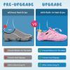 WateLves Toddler/Little/Big/Kid Water Shoes Wide Barefoot Aqua Athletic Sneakers Girls Boys Hiking Beach Swim Fast Dry Shoes Built-in Heel Grips(Pink Stars)