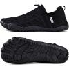 WateLves Barefoot Water Shoes Women Men Beach Breathable Walking Shoes Anti Slip Wide Toe Minimalist Zero Drop Sneakers for Travel Hiking Yoga(Black)